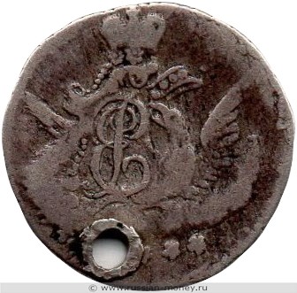 Монета 5 копеек Орёл в облаках 1758 года (СПБ). Стоимость. Аверс