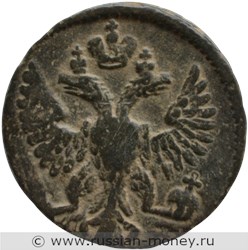 Монета Денга 1748 года. Стоимость, разновидности, цена по каталогу. Аверс