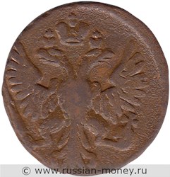 Монета Денга 1749 года. Стоимость, разновидности, цена по каталогу. Аверс
