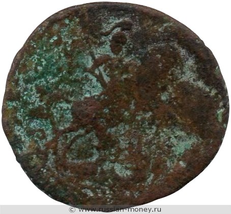 Монета Полушка 1757 года. Стоимость. Аверс