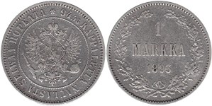 1 марка (markka) 1893 1 марка (L)