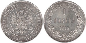 1 марка (markka) 1915 1 марка (S)
