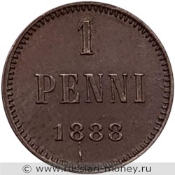 Монета 1 пенни (penni) 1888 года 1 пенни. Реверс