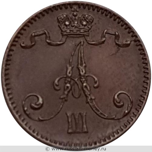 Монета 1 пенни (penni) 1888 года 1 пенни. Аверс