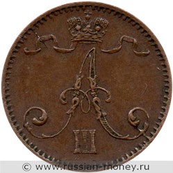 Монета 1 пенни (penni)  1 пенни 1893. Аверс
