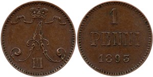 1 пенни (penni)  1 пенни 1893