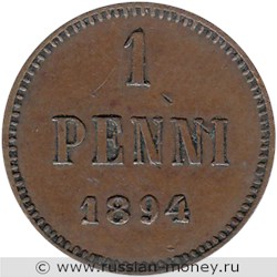 Монета 1 пенни (penni) 1894 года 1 пенни. Реверс