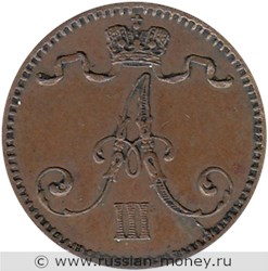 Монета 1 пенни (penni) 1894 года. Аверс