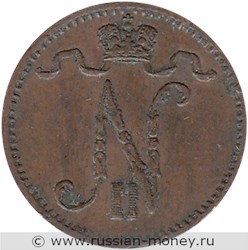 Монета 1 пенни (penni) 1898 года. Аверс