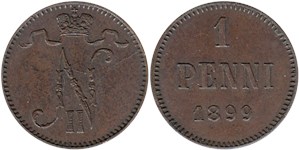 1 пенни (penni) 1899 1 пенни