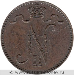 Монета 1 пенни (penni) 1899 года. Аверс