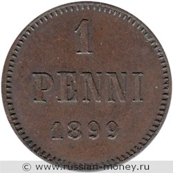 Монета 1 пенни (penni) 1899 года 1 пенни. Реверс