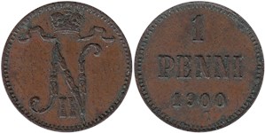 1 пенни (penni) 1900 1 пенни