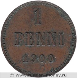 Монета 1 пенни (penni) 1900 года 1 пенни. Реверс