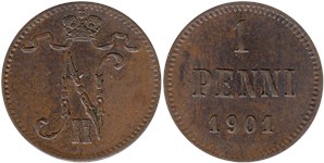 1 пенни (penni) 1901 1 пенни