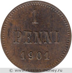 Монета 1 пенни (penni) 1901 года 1 пенни. Реверс