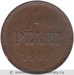 Монета 1 пенни (penni) 1905 года 1 пенни. Реверс