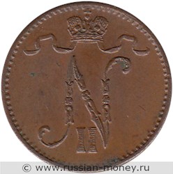Монета 1 пенни (penni) 1911 года. Аверс