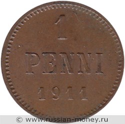 Монета 1 пенни (penni) 1911 года 1 пенни. Реверс