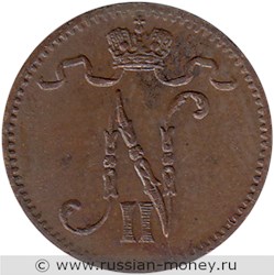 Монета 1 пенни (penni) 1912 года. Аверс