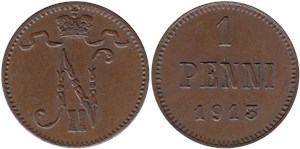 1 пенни 1913