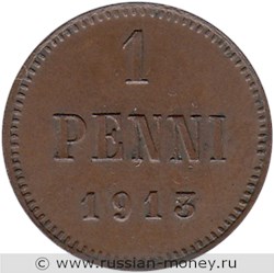 Монета 1 пенни (penni) 1913 года 1 пенни. Реверс