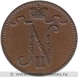 Монета 1 пенни (penni) 1913 года. Аверс