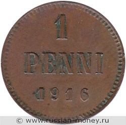 Монета 1 пенни (penni) 1916 года 1 пенни. Реверс