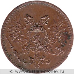 Монета 1 пенни (penni) 1917 года 1 пенни  (орёл). Аверс