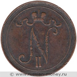 Монета 10 пенни (penniä) 1908 года. Аверс