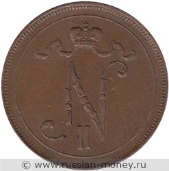 Монета 10 пенни (penniä) 1916 года. Аверс