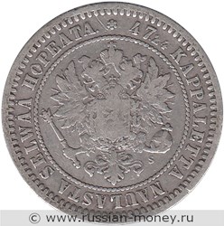 Монета 2 марки (markkaa) 1870 года (S). Аверс