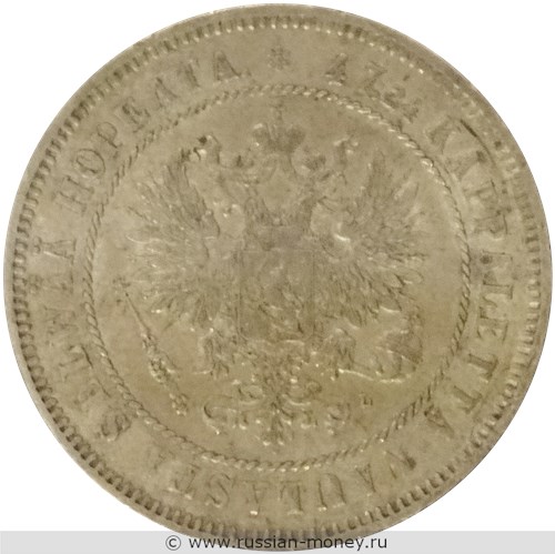 Монета 2 марки (markkaa) 1906 года 2 марки  (L). Аверс