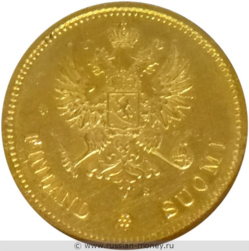 Монета 20 марок (markkaa) 1879 года 20 марок  (S). Аверс