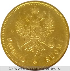 Монета 20 марок (markkaa) 1879 года (S). Аверс