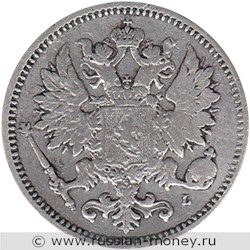 Монета 25 пенни (penniä) 1889 года (L). Аверс
