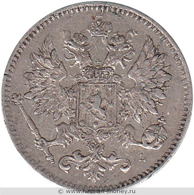 Монета 25 пенни (penniä) 1898 года (L). Аверс