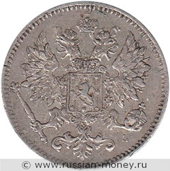 Монета 25 пенни (penniä) 1898 года 25 пенни  (L). Аверс