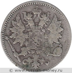 Монета 25 пенни (penniä) 1899 года (L). Аверс