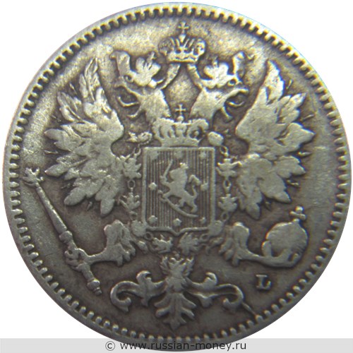 Монета 25 пенни (penniä) 1901 года (L). Аверс