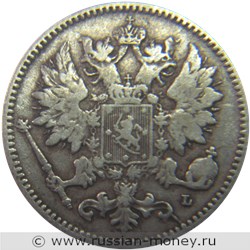 Монета 25 пенни (penniä) 1901 года 25 пенни  (L). Аверс