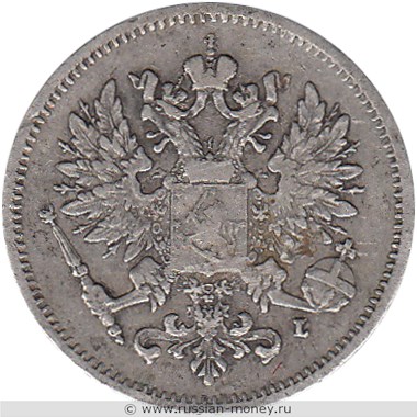 Монета 25 пенни (penniä) 1906 года 25 пенни  (L). Аверс