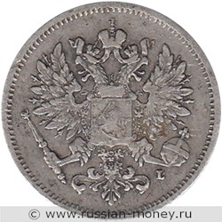 Монета 25 пенни (penniä) 1906 года (L). Аверс