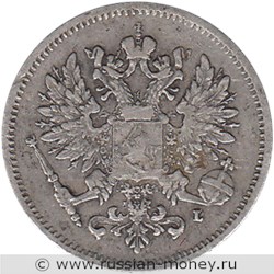 Монета 25 пенни (penniä) 1906 года 25 пенни  (L). Аверс