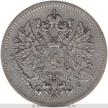 Монета 25 пенни (penniä) 1907 года (L). Аверс