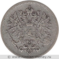 Монета 25 пенни (penniä) 1907 года 25 пенни  (L). Аверс