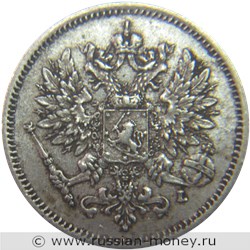 Монета 25 пенни (penniä) 1909 года 25 пенни  (L). Аверс