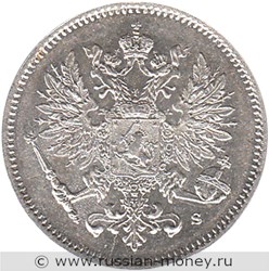 Монета 25 пенни (penniä) 1915 года (S). Аверс