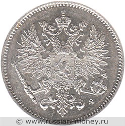 Монета 25 пенни (penniä) 1915 года 25 пенни  (S). Аверс