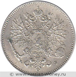 Монета 25 пенни (penniä) 1916 года (S). Аверс